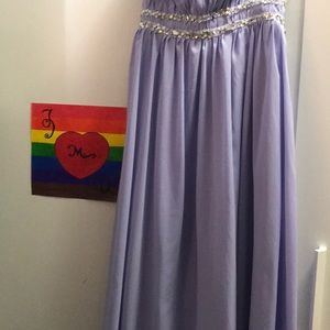 Long chiffon sweetheart dress